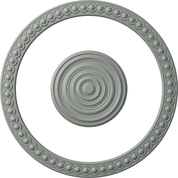 Ekena Millwork 28 3/4-in. OD x 23 5/8-in. ID Ceiling Ring with 12 5/8-in. OD Ceiling Medallion Carton Accent Kit CRM29HI13CA - main